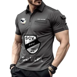 SC Verl Poloshirt mit Tasche, All Over Print Hemd für Männer BDE4805092540 - Grau