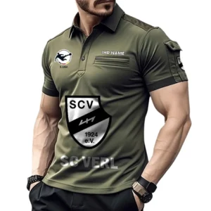 SC Verl Poloshirt mit Tasche, All Over Print Hemd für Männer BDE4805092540 - Grün