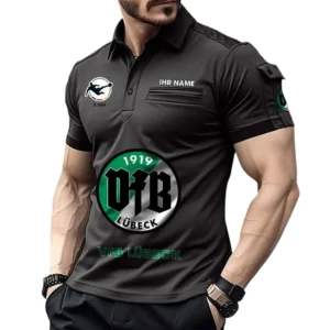 GrünVfB Lübeck Poloshirt mit Tasche, All Over Print Hemd für Männer BDE4805092542 - Schwarz