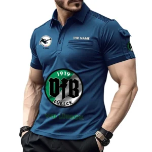 GrünVfB Lübeck Poloshirt mit Tasche, All Over Print Hemd für Männer BDE4805092542 - Marineblau