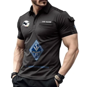 Waldhof Mannheim Poloshirt mit Tasche, All Over Print Hemd für Männer BDE4805092543 - Schwarz