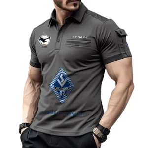 Waldhof Mannheim Poloshirt mit Tasche, All Over Print Hemd für Männer BDE4805092543 - Grau