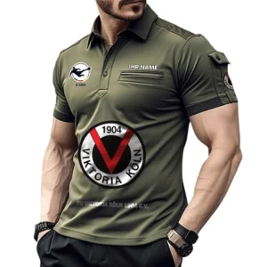 Viktoria Köln Poloshirt mit Tasche, All Over Print Hemd für Männer BDE4805092544 - Grün