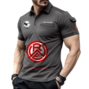 Rot-Weiss Essen Poloshirt mit Tasche, All Over Print Hemd für Männer BDE4805092548 - Grau