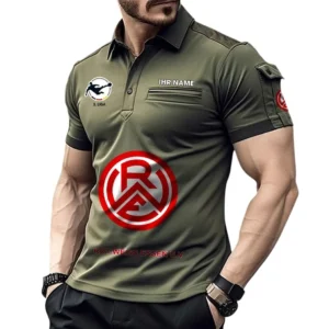 Rot-Weiss Essen Poloshirt mit Tasche, All Over Print Hemd für Männer BDE4805092548 - Grün