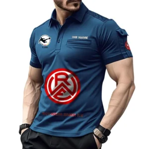 Rot-Weiss Essen Poloshirt mit Tasche, All Over Print Hemd für Männer BDE4805092548 - Marineblau