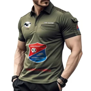 SpVgg Unterhaching Poloshirt mit Tasche, All Over Print Hemd für Männer BDE4805092549 - Grün