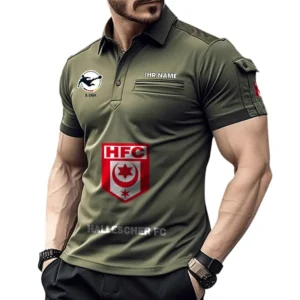 Hallescher FC Poloshirt mit Tasche, All Over Print Hemd für Männer BDE4805092550 - Grün