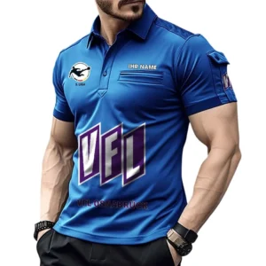 VfL Osnabrück Poloshirt mit Tasche, All Over Print Hemd für Männer BDE4805092552 - Blau