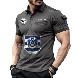 MSV Duisburg Poloshirt mit Tasche, All Over Print Hemd für Männer BDE4805092553 - Grau