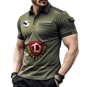 Dynamo Dresden Poloshirt mit Tasche, All Over Print Hemd für Männer BDE4805092555 - Grün