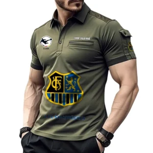 1. FC Saarbrücken Poloshirt mit Tasche, All Over Print Hemd für Männer BDE4805092560 - Grün