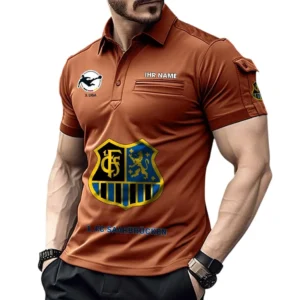 1. FC Saarbrücken Poloshirt mit Tasche, All Over Print Hemd für Männer BDE4805092560 - Orange
