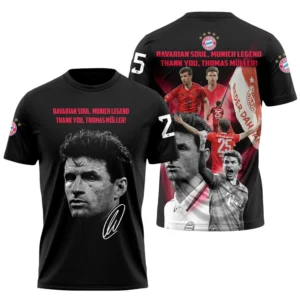 Thomas Müller Bayern Munich T-Shirt Bundesliga Meister 2025 Hemd BDE49051225556