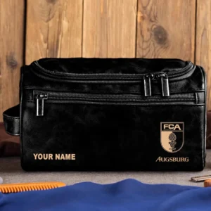 Augsburg Ledertasche, Personalisierte Kulturtasche für Augsburg BDE56052425236 - Schwarz
