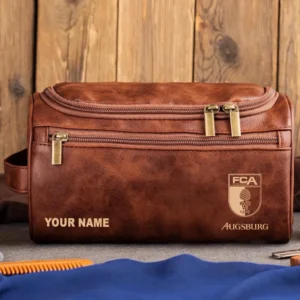 Augsburg Ledertasche, Personalisierte Kulturtasche für Augsburg BDE56052425236 - Rotbraun