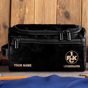 1. FC Kaiserslautern Ledertasche, Personalisierte Kulturtasche für 1. FC Kaiserslautern BDE56052425249 - Schwarz