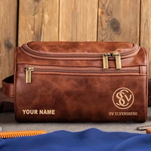 SV Elversberg Ledertasche, Personalisierte Kulturtasche für SV Elversberg BDE56052425251 - Rotbraun
