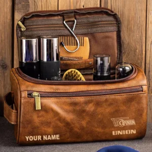 Union Berlin Ledertasche, Personalisierte Kulturtasche für Union Berlin BDE56052425255 - Gelbbraun