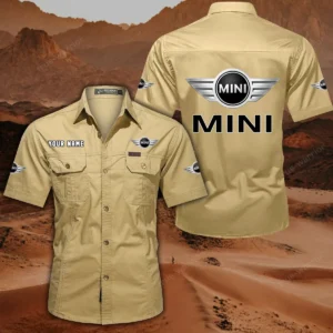 Mini Hemd mit kurzen Ärmeln, All-Over-Print Kurzarmhemd CAR444052625783 - Khaki