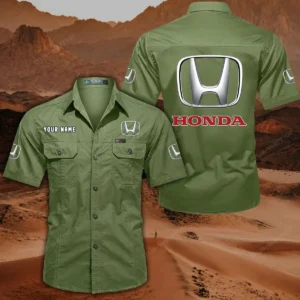 Honda Hemd mit kurzen Ärmeln, All-Over-Print Kurzarmhemd CAR444052625795 - Fruchtgrün