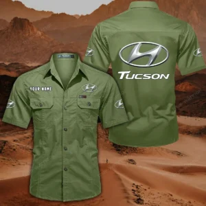 Hyundai Tucson Hemd mit kurzen Ärmeln, All-Over-Print Kurzarmhemd CAR444052625842 - Fruchtgrün