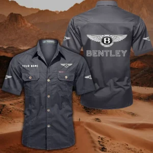Bentley Hemd mit kurzen Ärmeln, All-Over-Print Kurzarmhemd CAR444052625843 - Grau