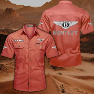 Bentley Hemd mit kurzen Ärmeln, All-Over-Print Kurzarmhemd CAR444052625843 - Rot