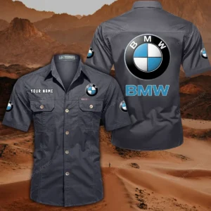 BMW Car Hemd mit kurzen Ärmeln, All-Over-Print Kurzarmhemd CAR444052625848 - Grau