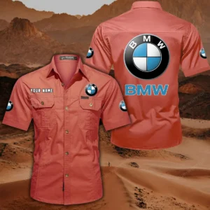 BMW Car Hemd mit kurzen Ärmeln, All-Over-Print Kurzarmhemd CAR444052625848 - Rot