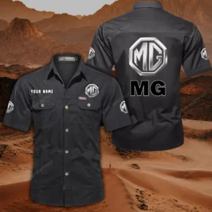 MG Car Hemd mit kurzen Ärmeln, All-Over-Print Kurzarmhemd CAR444052625851 - Schwarz