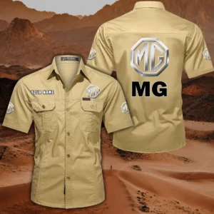 MG Car Hemd mit kurzen Ärmeln, All-Over-Print Kurzarmhemd CAR444052625851 - Khaki