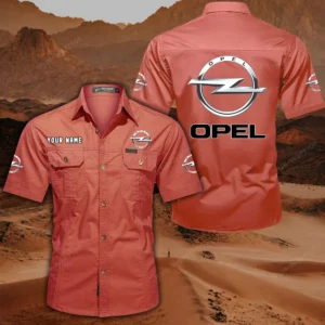 Opel Hemd mit kurzen Ärmeln, All-Over-Print Kurzarmhemd CAR444052625859 - Rot