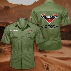 Victory Motorcycles Hemd mit kurzen Ärmeln, All-Over-Print Kurzarmhemd CAR444052625863 - Fruchtgrün