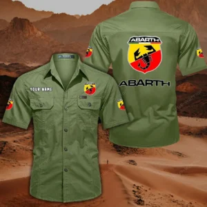 Abarth Hemd mit kurzen Ärmeln, All-Over-Print Kurzarmhemd CAR444052625866 - Fruchtgrün