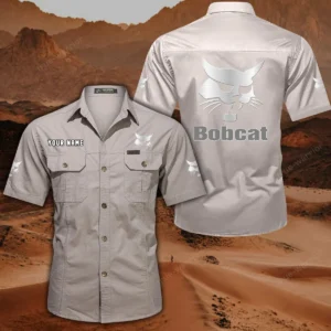 Bobcat Hemd mit kurzen Ärmeln, All-Over-Print Kurzarmhemd CAR444052625876 - Beige