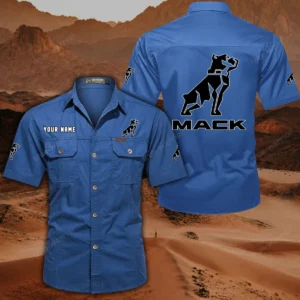 Mack Hemd mit kurzen Ärmeln, All-Over-Print Kurzarmhemd CAR444052625877 - Cowboyblau