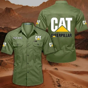 Caterpillar Inc Hemd mit kurzen Ärmeln, All-Over-Print Kurzarmhemd CAR444052625883 - Fruchtgrün