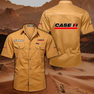 Case IH Hemd mit kurzen Ärmeln, All-Over-Print Kurzarmhemd CAR444052625885 - Gelb-Orange