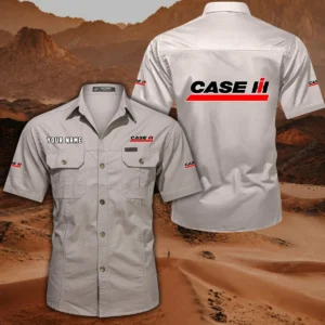 Case IH Hemd mit kurzen Ärmeln, All-Over-Print Kurzarmhemd CAR444052625885 - Beige