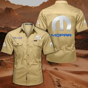 Mopar Hemd mit kurzen Ärmeln, All-Over-Print Kurzarmhemd CAR444052625891 - Khaki