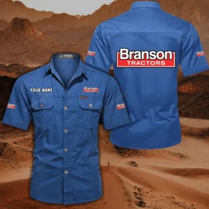 Branson Hemd mit kurzen Ärmeln, All-Over-Print Kurzarmhemd CAR444052625892 - Cowboyblau