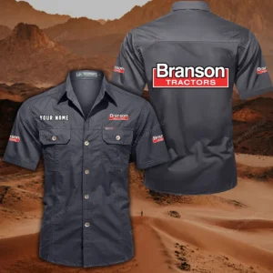 Branson Hemd mit kurzen Ärmeln, All-Over-Print Kurzarmhemd CAR444052625892 - Grau