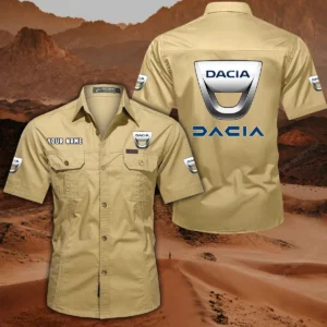 Dacia Hemd mit kurzen Ärmeln, All-Over-Print Kurzarmhemd CAR444052625917 - Khaki