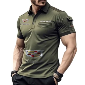 Cadilac Poloshirt mit Tasche, All Over Print Pololshirt für Männer Cadilac Fan CAR450051325346 - Grün