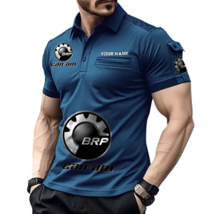 BRP Poloshirt mit Tasche, All Over Print Pololshirt für Männer BRP Fan CAR450051325347 - Marineblau