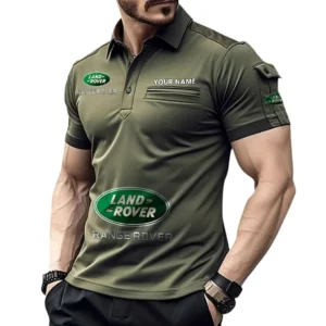 Land Rover Poloshirt mit Tasche, All Over Print Pololshirt für Männer Land Rover Fan CAR450051325348 - Grün