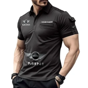 Mini Poloshirt mit Tasche, All Over Print Pololshirt für Männer Mini Fan CAR450051325350 - Schwarz