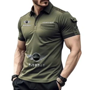 Mini Poloshirt mit Tasche, All Over Print Pololshirt für Männer Mini Fan CAR450051325350 - Grün