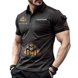 Maybach Poloshirt mit Tasche, All Over Print Pololshirt für Männer Maybach Fan CAR450051325360 - Schwarz